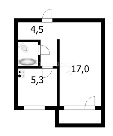 
   Продам 1-комнатную, 30.6 м², Зорге ул, 259

. Фото 13.