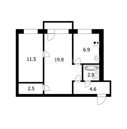 
   Продам 2-комнатную, 48.2 м², Петропавловская ул, 17а

. Фото 2.