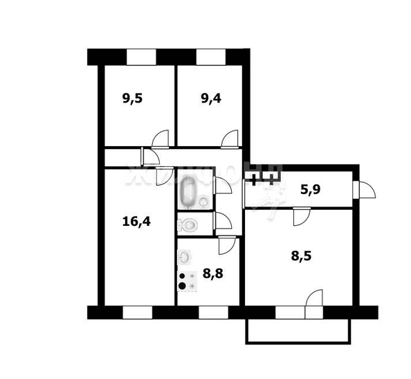 
   Продам 4-комнатную, 82.1 м², Киевская ул, 18/1

. Фото 19.