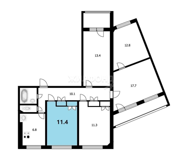 
   Продам комнату, 11.4 м², Толбухина ул, 25

. Фото 11.