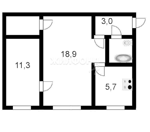 
   Продам 2-комнатную, 46.1 м², Народная ул, 47

. Фото 13.