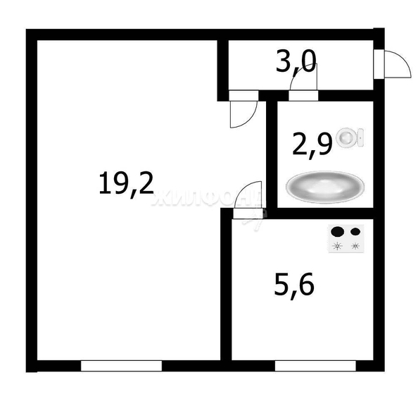 
   Продам 1-комнатную, 30.6 м², Пермитина ул, 8

. Фото 2.