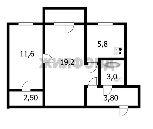 
   Продам 2-комнатную, 46.3 м², Строительная ул, 10

. Фото 10.