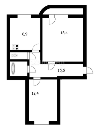 
   Продам 2-комнатную, 53.5 м², Кубовая ул, 112/1

. Фото 18.