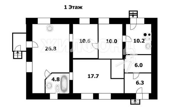 
   Продам дом, 206.6 м², Новосибирск

. Фото 7.