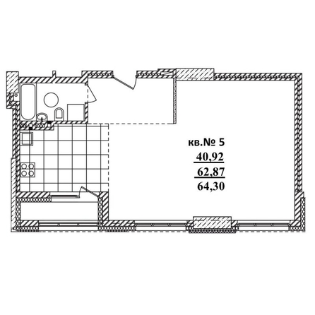 
   Продам 2-комнатную, 64.3 м²,  Римский квартал, 2 очередь

. Фото 1.