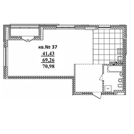 
   Продам 3-комнатную, 70.98 м²,  Римский квартал, 2 очередь

. Фото 1.