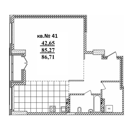 
   Продам 3-комнатную, 86.71 м²,  Римский квартал, 2 очередь

. Фото 1.