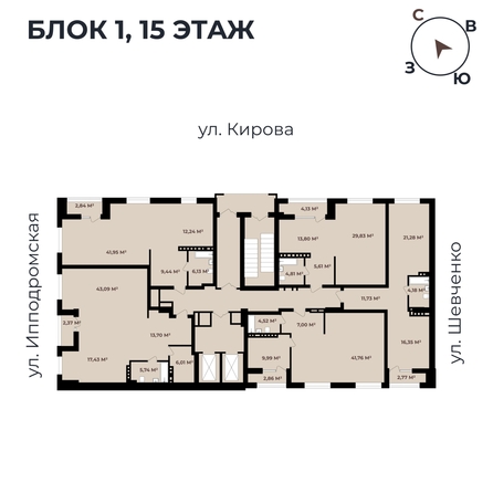 
   Продам 2-комнатную, 56.5 м²,  Римский квартал, 2 очередь

. Фото 11.