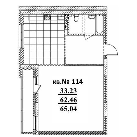 
   Продам 2-комнатную, 65.04 м²,  Римский квартал, 2 очередь

. Фото 1.