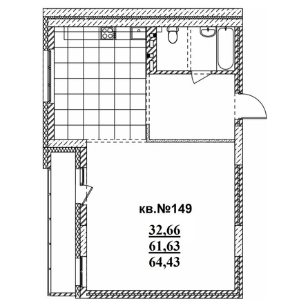 
   Продам 2-комнатную, 65.04 м²,  Римский квартал, 2 очередь

. Фото 1.