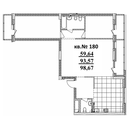 
   Продам 3-комнатную, 98.67 м²,  Римский квартал, 2 очередь

. Фото 1.