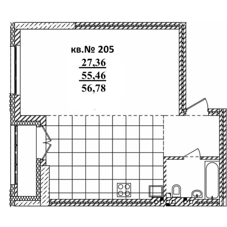 
   Продам 2-комнатную, 56.78 м²,  Римский квартал, 2 очередь

. Фото 1.