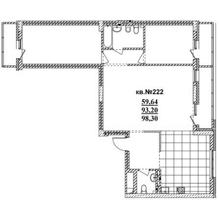 
   Продам 3-комнатную, 98.67 м²,  Римский квартал, 2 очередь

. Фото 1.