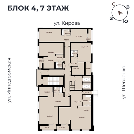 
   Продам 2-комнатную, 77.33 м²,  Римский квартал, 2 очередь

. Фото 11.