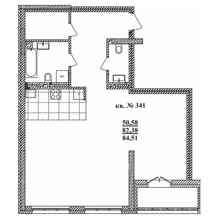 
   Продам 3-комнатную, 83.77 м²,  Римский квартал, 2 очередь

. Фото 1.