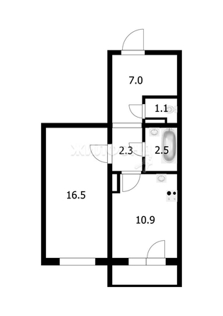 
   Продам 1-комнатную, 40.3 м², Николая Сотникова ул, 1

. Фото 9.