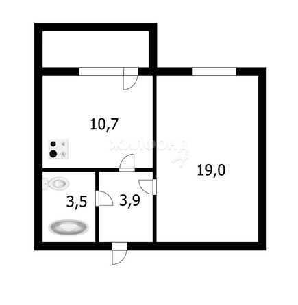 
   Продам 1-комнатную, 40.7 м², Спортивная ул, 41

. Фото 1.