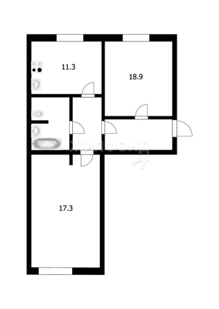 
   Продам 2-комнатную, 66.8 м², 2-й Мира пер, 4

. Фото 13.