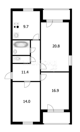 
   Продам 3-комнатную, 77.3 м², 1-я Портовая ул, 2

. Фото 15.