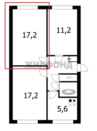 
   Продам комнату, 16.9 м², Российская ул, 28

. Фото 14.