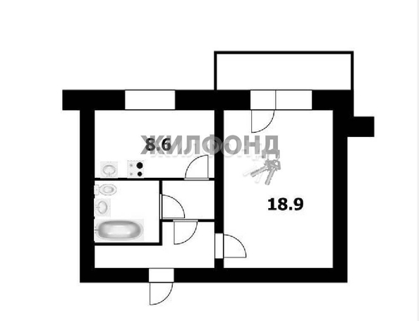 
   Продам 1-комнатную, 38 м², Спортивная ул, 15

. Фото 14.