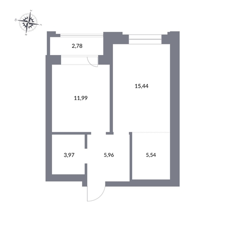 
   Продам 2-комнатную, 45.7 м², Державина ул, 50

. Фото 1.