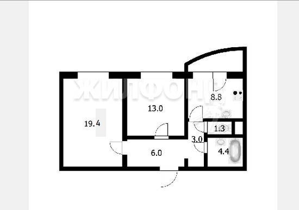 
   Продам 2-комнатную, 56 м², Горский мкр, 86

. Фото 19.