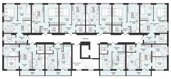 
   Продам 2-комнатную, 57.63 м², Одоевский, дом 4

. Фото 1.