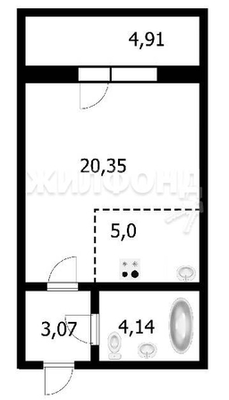 
   Продам студию, 32.3 м², Виталия Потылицына ул, 1

. Фото 5.