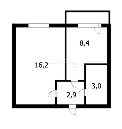 
   Продам 1-комнатную, 30.5 м², , 30/4

. Фото 13.