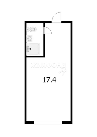 
   Продам студию, 17.4 м², Сухановская ул, 6а

. Фото 5.