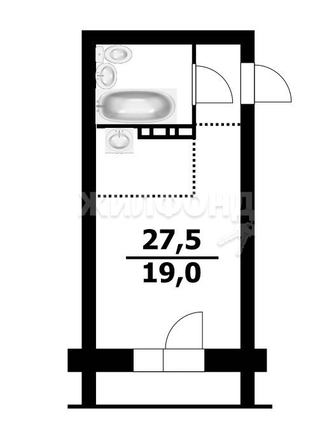 
   Продам студию, 27.5 м², Твардовского ул, 22/3

. Фото 4.