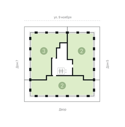 
   Продам 3-комнатную, 171.16 м², Никитина, дом 6

. Фото 14.