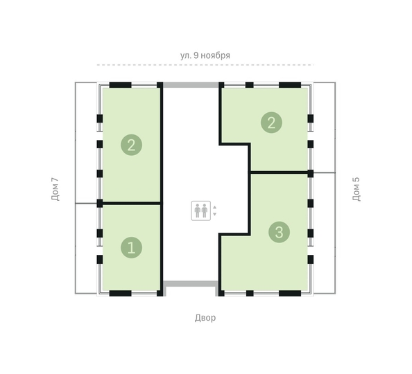 
   Продам 1-комнатную, 86.73 м², Никитина, дом 6

. Фото 14.