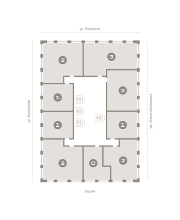 
   Продам 2-комнатную, 67.06 м², Мылзавод, дом 8

. Фото 13.