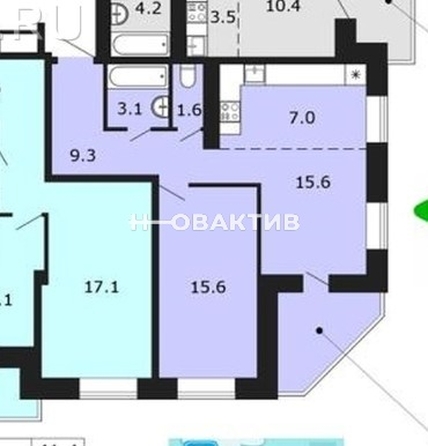 
   Продам 2-комнатную, 52.2 м², Междуреченская ул, 3

. Фото 17.