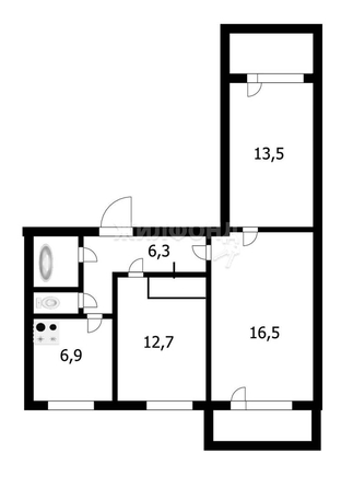 
   Продам 3-комнатную, 59.3 м², Челюскинцев ул, 15

. Фото 37.