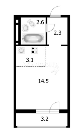 
   Продам студию, 22.5 м², Виктора Уса ул, 13

. Фото 2.