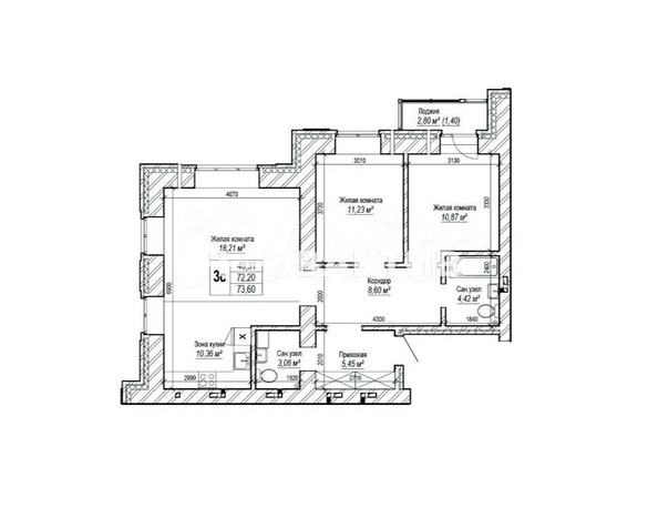 
   Продам 3-комнатную, 73.2 м², Планетная ул, 55/6

. Фото 31.