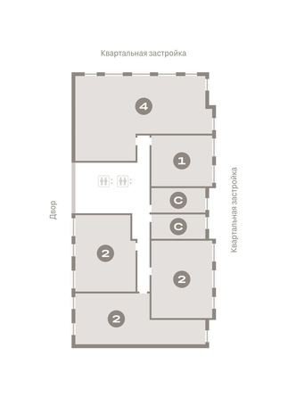 
   Продам 2-комнатную, 85.64 м², Европейский берег, дом 49

. Фото 1.