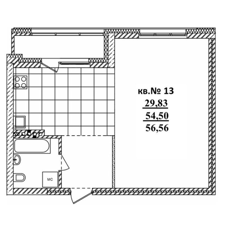 
   Продам студию, 58.63 м²,  Римский квартал, 2 очередь

. Фото 1.