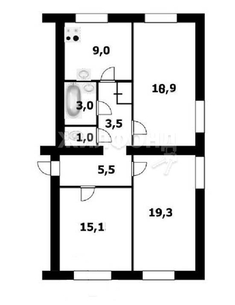 
   Продам 3-комнатную, 76.8 м², 2-й Краснодонский пер, 7/1

. Фото 8.