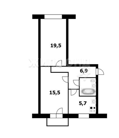 
   Продам 2-комнатную, 45.1 м², Зорге ул, 241

. Фото 8.