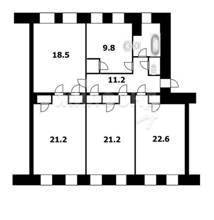 
   Продам 4-комнатную, 115 м², Серебренниковская ул, 23

. Фото 1.