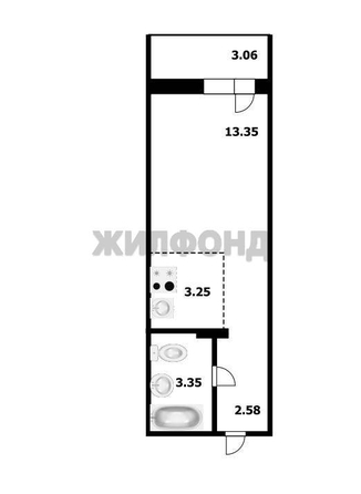 
  Продается студия, 22.49 м², ЖК Радуга Сибири, дом 4
. Фото 9.