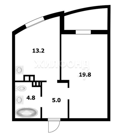 
   Продам 1-комнатную, 43.1 м², Закаменский мкр, 11

. Фото 12.