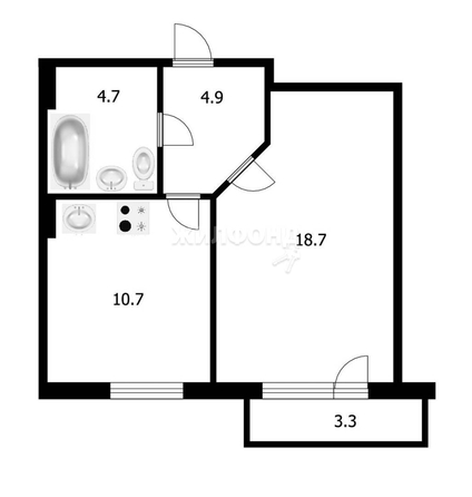 
   Продам 1-комнатную, 39 м², Михаила Немыткина ул, 12

. Фото 13.