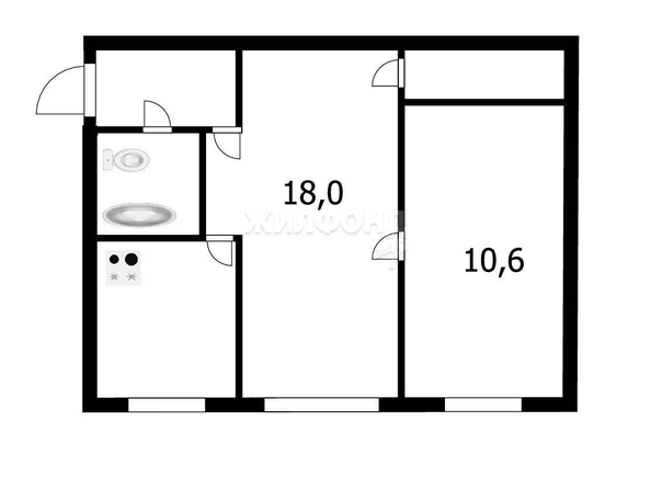 
   Продам 2-комнатную, 42.3 м², Ленина ул, 96

. Фото 17.