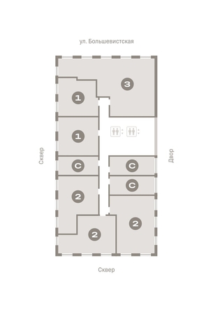 
   Продам 3-комнатную, 111.8 м², Европейский берег, дом 44

. Фото 1.